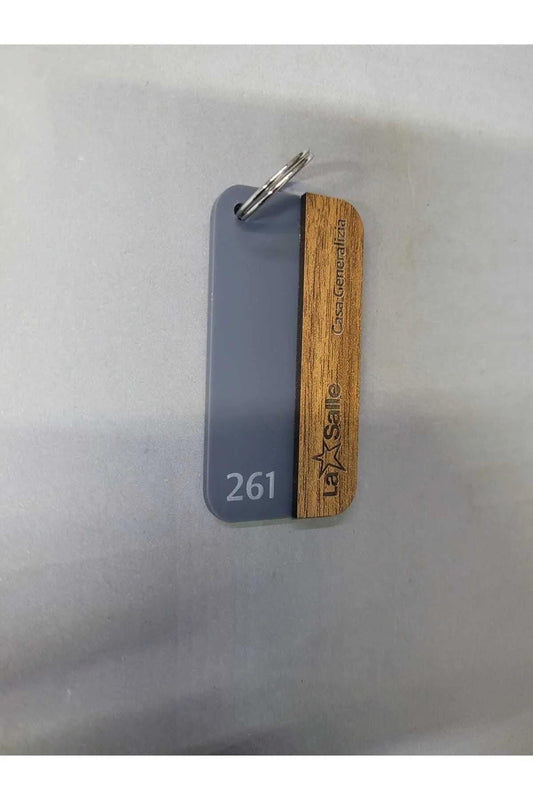 Custom Engraved Wooden Hotel Keychain: Personalized Room Key Tag