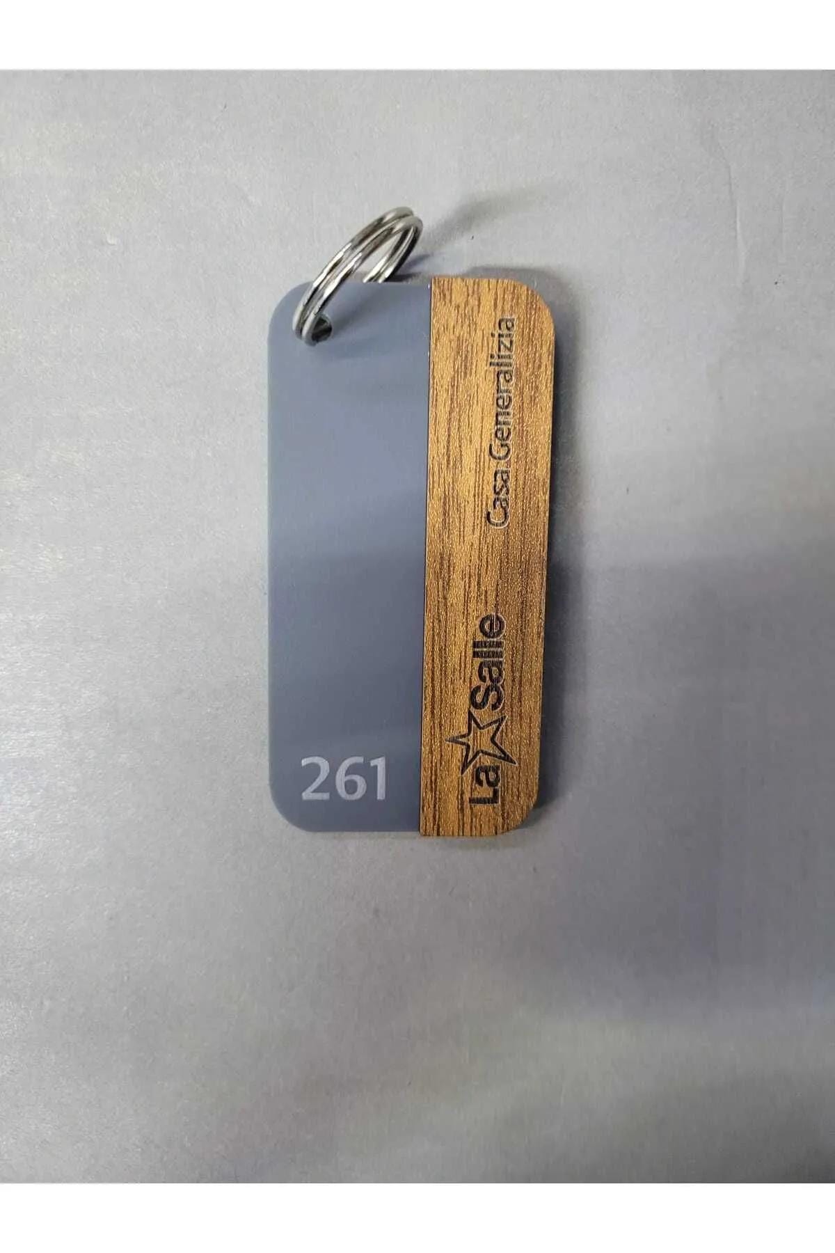 Custom Engraved Wooden Hotel Keychain: Personalized Room Key Tag