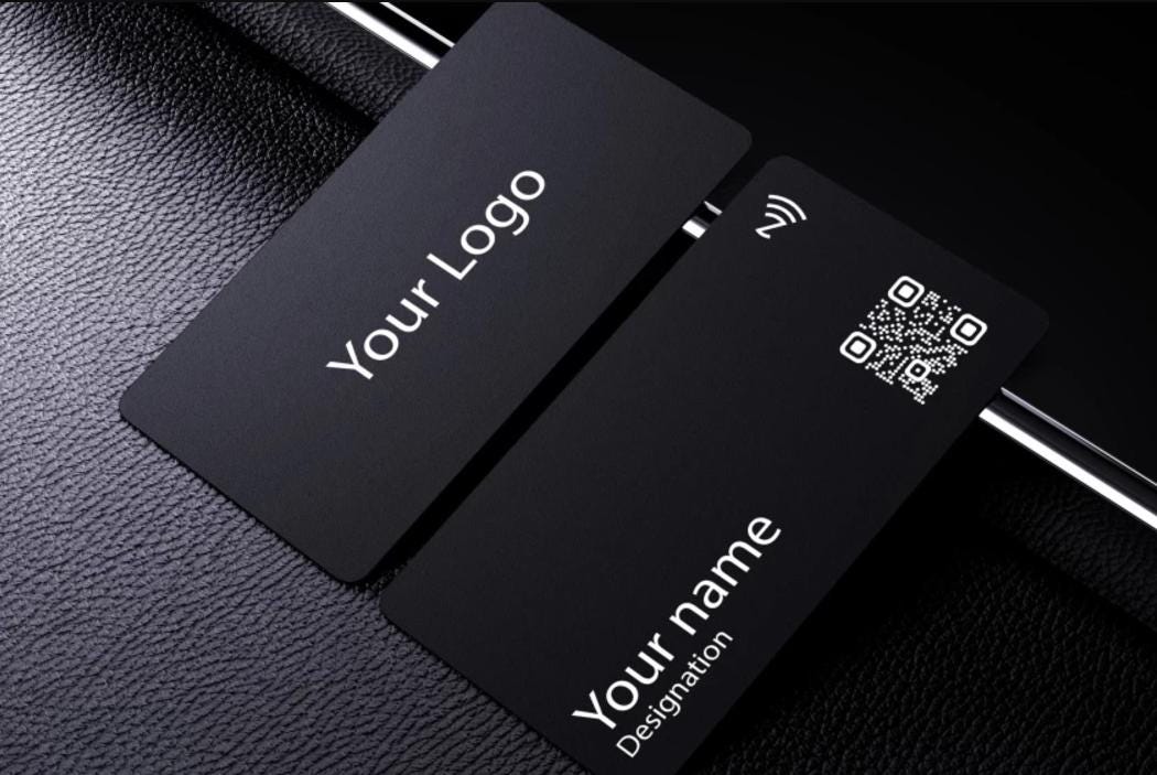 Personalised NFC Business Card, Personalised Smart Business card, QR code Business Card, Smart NFC Business Card, Contactless Card