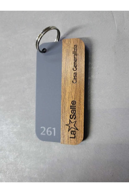 Custom Engraved Wooden Hotel Keychain: Personalized Room Key Tag