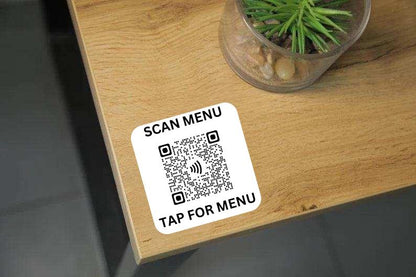 Custom QR Code Sign: UV Printed Plastic for Restaurant, Bar, Hotel