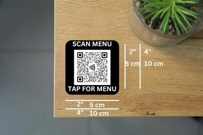 Custom QR Code Sign: UV Printed Plastic for Restaurant, Bar, Hotel