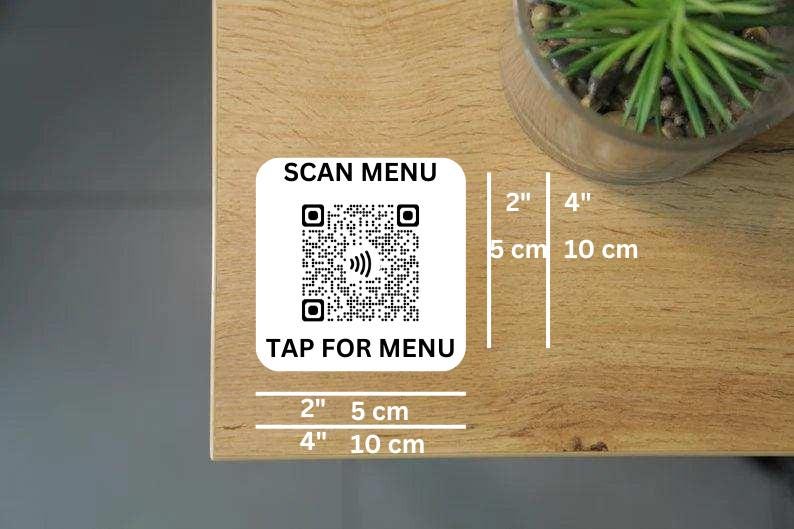 Custom QR Code Sign: UV Printed Plastic for Restaurant, Bar, Hotel