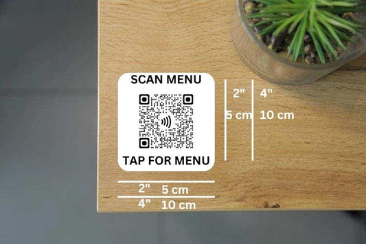 Custom QR Code Sign: UV Printed Plastic for Restaurant, Bar, Hotel