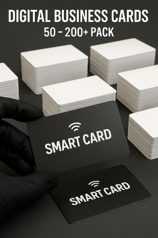 Bulk NFC QR Business Cards: Custom Corporate Smart Cards (50-200 Pack)