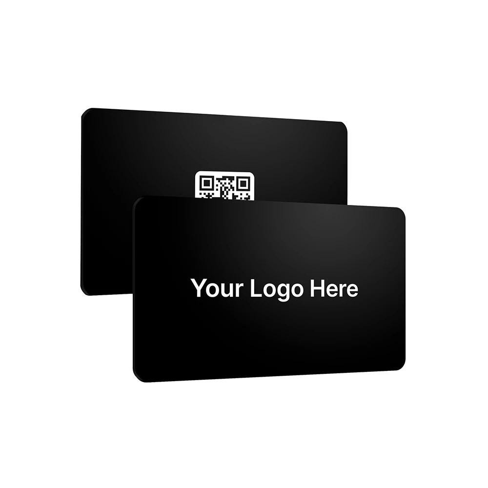 Custom NFC Business Card: UV-Printed Black Plastic, Contactless Sharing