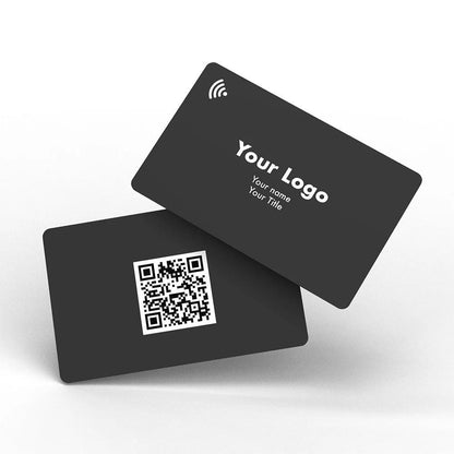 Custom NFC Business Card: UV-Printed Black Plastic, Contactless Sharing