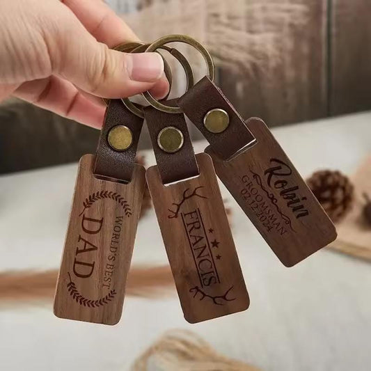Custom Wooden Hotel Keychain - Personalized Key Tag for Hotels, Guesthouses, Hostels, Room Number & Logo Engraved
