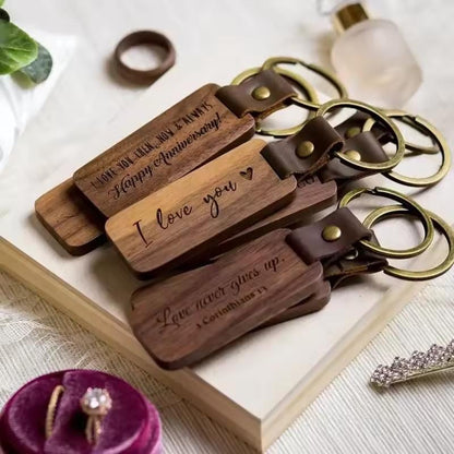 Custom Wooden Hotel Keychain - Personalized Key Tag for Hotels, Guesthouses, Hostels, Room Number & Logo Engraved