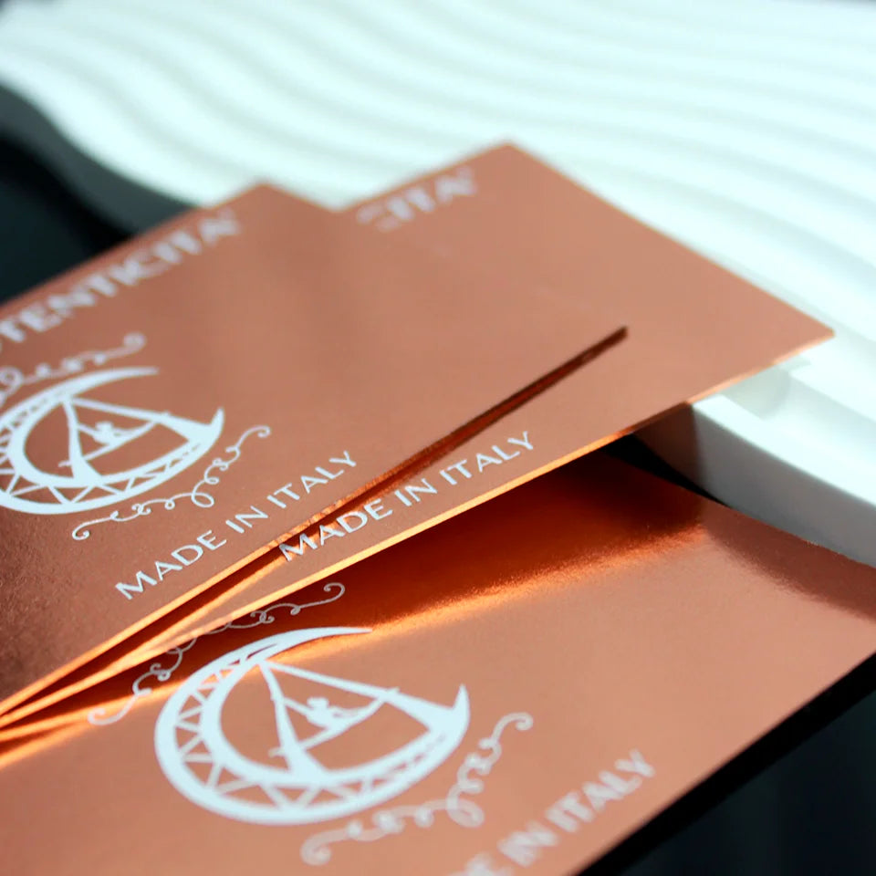100 pcs Eco-Friendly Black Business Card - Glossy Red Foil, Embossed Text & Red Edge