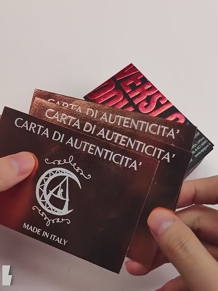 100 pcs Eco-Friendly Black Business Card - Glossy Red Foil, Embossed Text & Red Edge